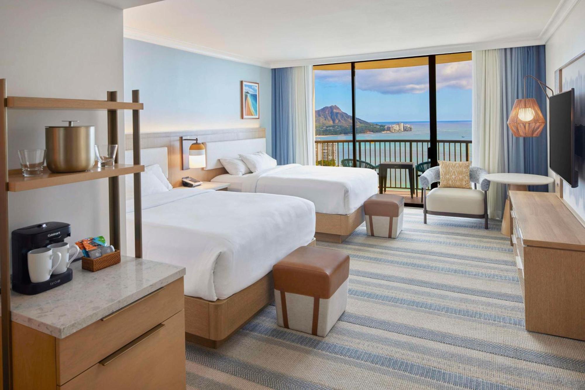 Queen Room with Two Queen Beds and Ocean Front View - Hearing Accessible